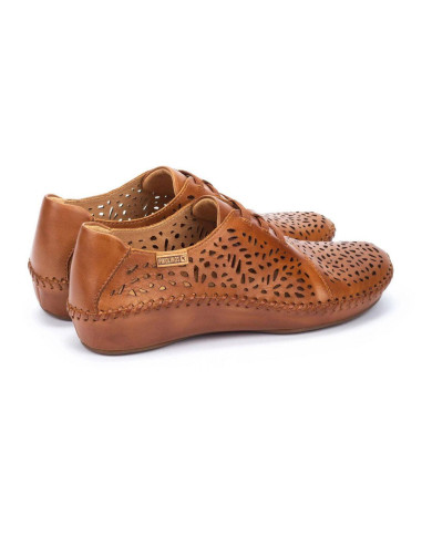 Zapato calado con elásticos para mujer - PIKOLINOS 655-4783 - brandy