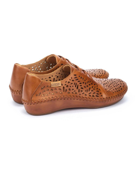 Zapato calado con elásticos para mujer - PIKOLINOS 655-4783 - brandy