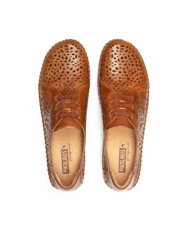 Zapato calado con elásticos para mujer - PIKOLINOS 655-4783 - brandy