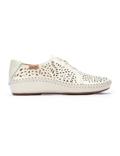 Zapato calado con elásticos para mujer - PIKOLINOS 655-4783 - nata