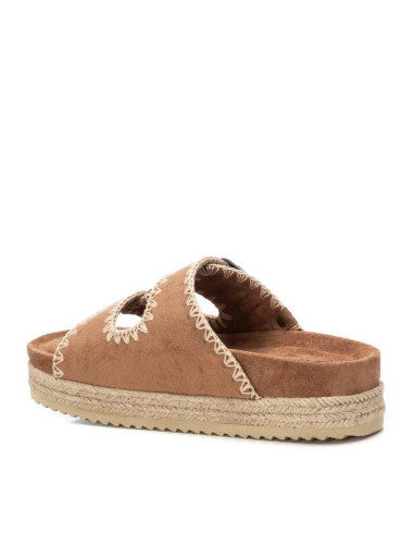 Sandalia bio mujer en antelina con hebillas - REFRESH 171950 - camel