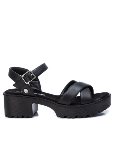 Sandalia mujer cruzada plataforma - REFRESH 79281 - negro