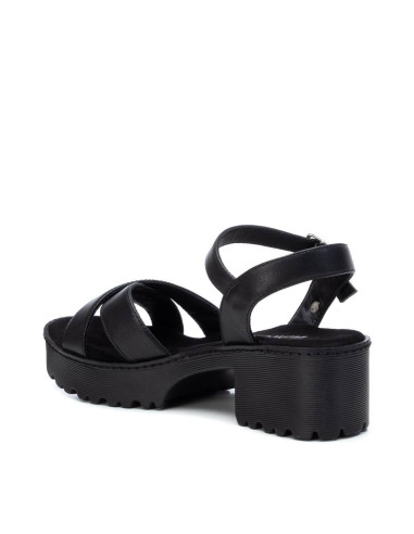 Sandalia mujer cruzada plataforma - REFRESH 79281 - negro
