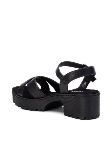Sandalia mujer cruzada plataforma - REFRESH 79281 - negro