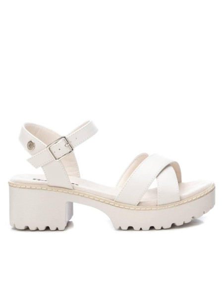 Sandalia mujer cruzada plataforma - REFRESH 79281 - hielo