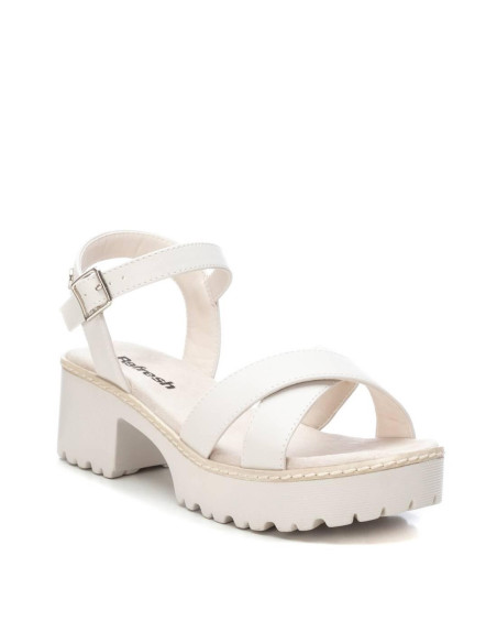 Sandalia mujer cruzada plataforma - REFRESH 79281 - hielo
