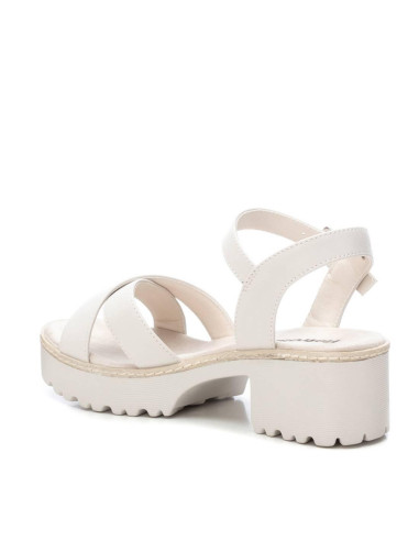 Sandalia mujer cruzada plataforma - REFRESH 79281 - hielo