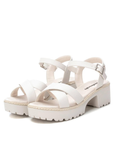 Sandalia mujer cruzada plataforma - REFRESH 79281 - hielo