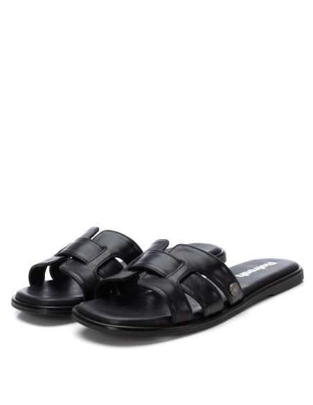 Sandalia plana mujer pala entrelazada - REFRESH 172553 - negro