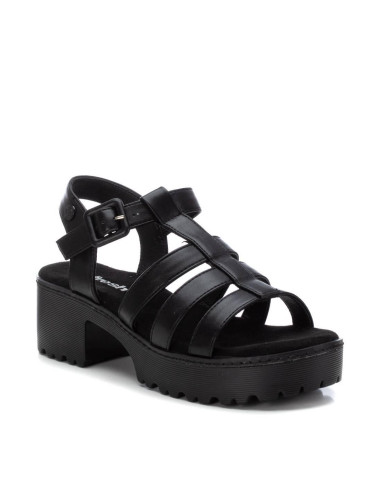 Sandalia de mujer, cangrejera con cierre hebilla - REFRESH 172712 - negro