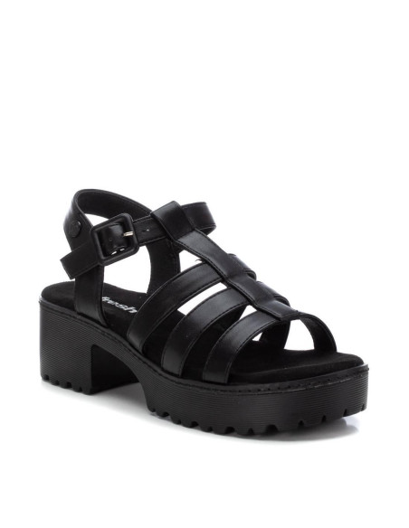 Sandalia de mujer, cangrejera con cierre hebilla - REFRESH 172712 - negro