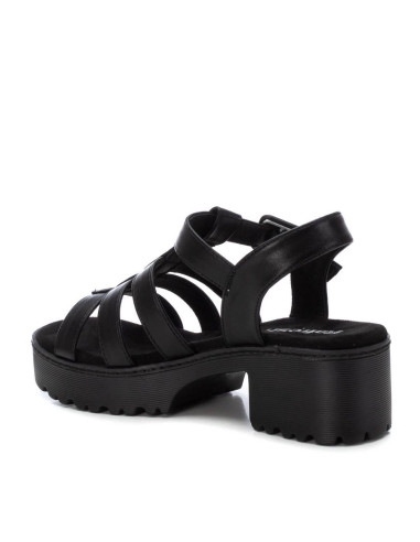 Sandalia de mujer, cangrejera con cierre hebilla - REFRESH 172712 - negro