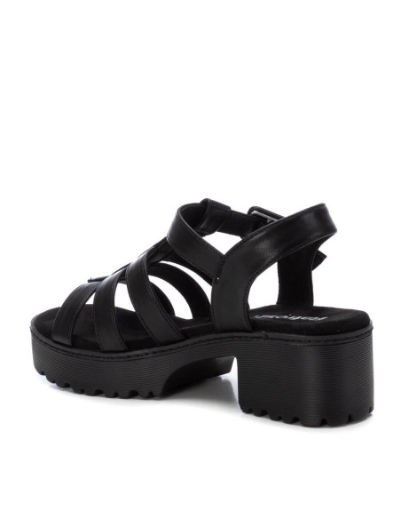 Sandalia de mujer, cangrejera con cierre hebilla - REFRESH 172712 - negro