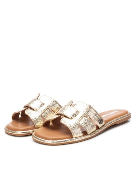 Sandalia plana mujer pala entrelazada - REFRESH 172553 - oro