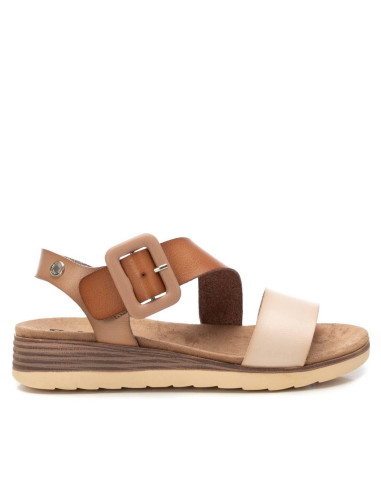 Sandalia mujer cruzada planta bio - REFRESH 172844 - cuero