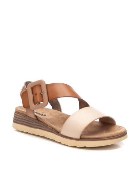 Sandalia mujer cruzada planta bio - REFRESH 172844 - cuero