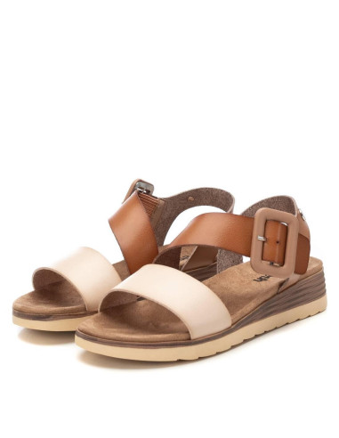 Sandalia mujer cruzada planta bio - REFRESH 172844 - cuero