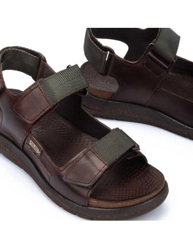 Sandalia plana piel velcro - PIKOLINOS M0B-0122 - olmo