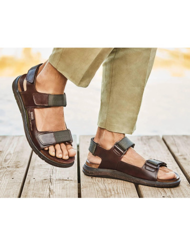 Sandalia plana piel velcro - PIKOLINOS M0B-0122 - olmo