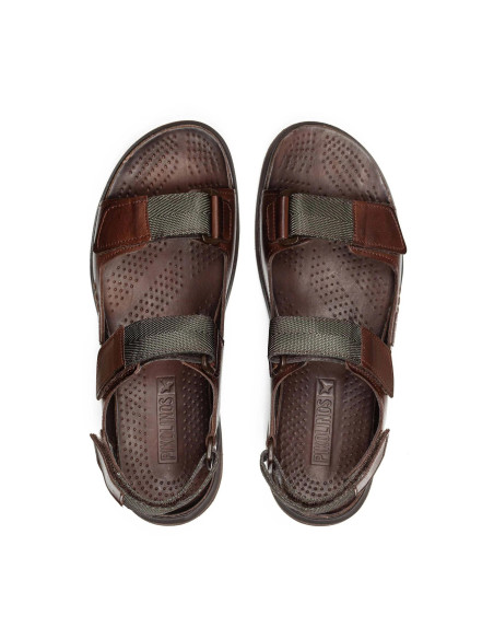 Sandalia plana piel velcro - PIKOLINOS M0B-0122 - olmo