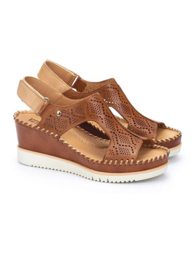 Cuña piel grabada - PIKOLINOS W3Z-1175C1- brandy