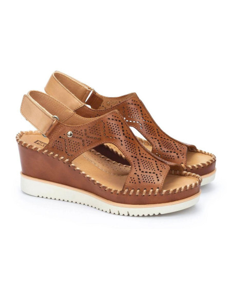 Cuña piel grabada - PIKOLINOS W3Z-1175C1- brandy