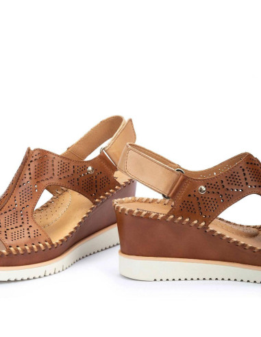 Cuña piel grabada - PIKOLINOS W3Z-1175C1- brandy