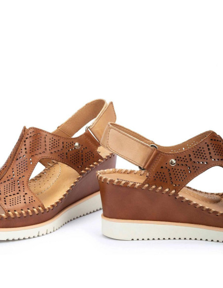 Cuña piel grabada - PIKOLINOS W3Z-1175C1- brandy