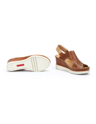 Cuña piel grabada - PIKOLINOS W3Z-1175C1- brandy