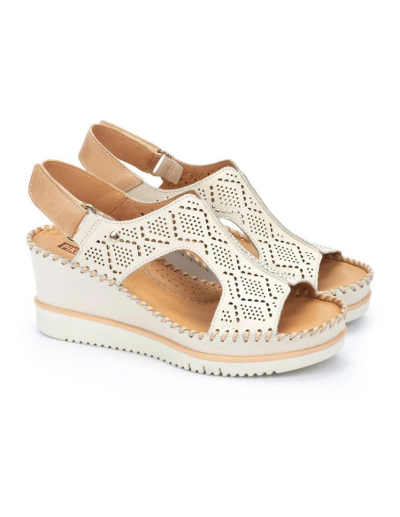 Cuña piel grabada - PIKOLINOS W3Z-1175C1- nata