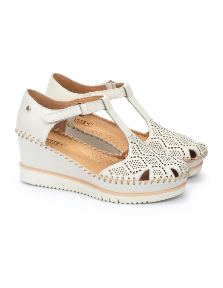 Sandalia en cuña semiabierta- PIKOLINOS W3Z-1991- nata