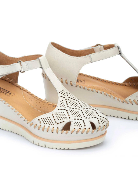 Sandalia en cuña semiabierta- PIKOLINOS W3Z-1991- nata