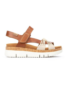 Sandalia cuña piel - PIKOLINOS W4N-0968C1 - marfil