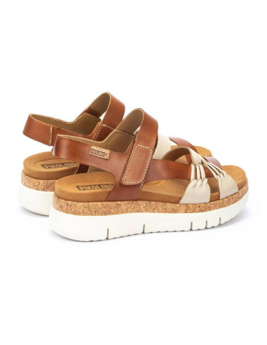 Sandalia cuña piel - PIKOLINOS W4N-0968C1 - marfil