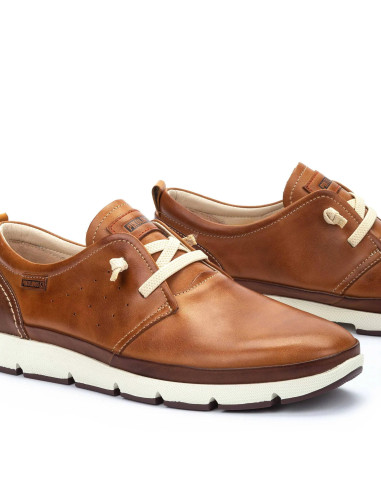 Deportivo con elásticos y calce extra - PIKOLINOS M4A-4266C1- cuero