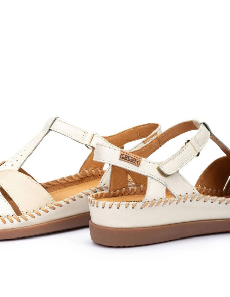 Zapato semiabierto piel con velcro- PIKOLINOS W8K-0847C1- nata