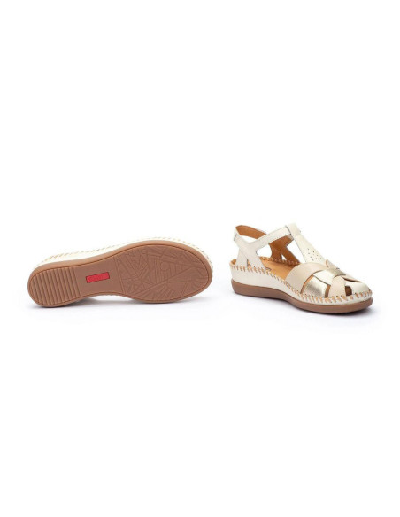 Zapato semiabierto piel con velcro- PIKOLINOS W8K-0847C1- nata