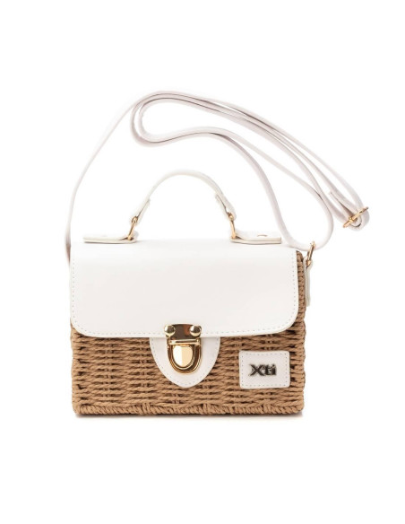 Bandolera rafia boton - XTI 184429 - blanco
