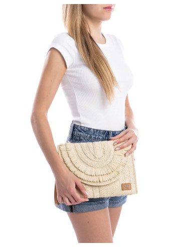 Bolso rafia solapa - XTI 184425 - hielo