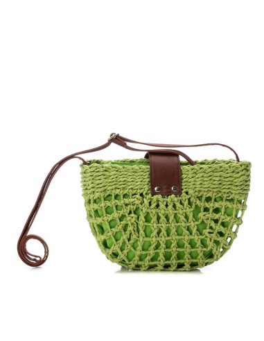 Bolso pequeño rafia asa - XTI 184430 - verde