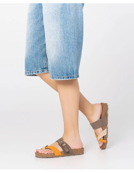 Bio plana piel esclava - YOKONO JERBA-091 - pardo