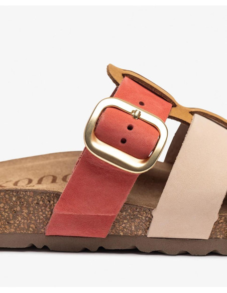 Bio plana piel hebilla - YOKONO JERBA-137 - fuxia