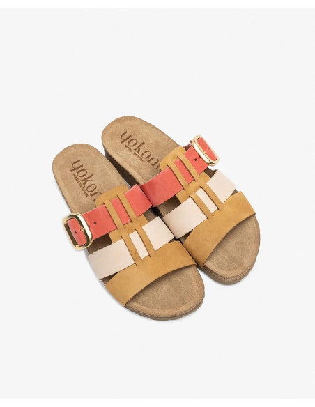 Bio plana piel hebilla - YOKONO JERBA-137 - fuxia