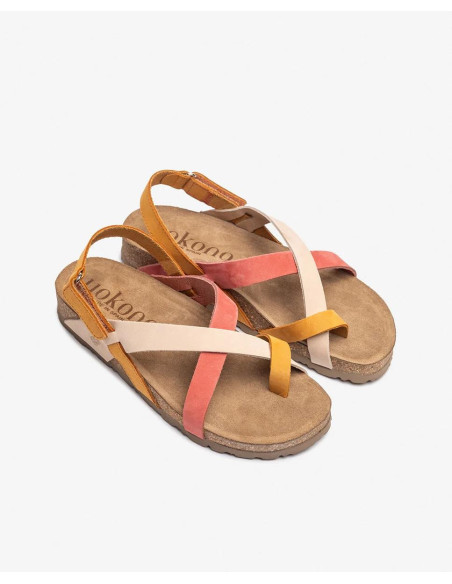 Sandalia bio piel plana - YOKONO JERBA-718 - mango