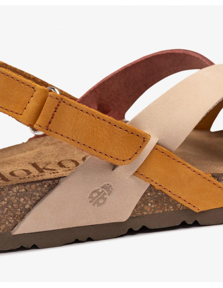 Sandalia bio piel plana - YOKONO JERBA-718 - mango