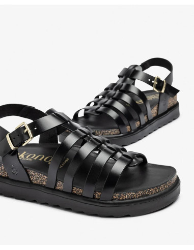 Sandalia plana - YOKONO tunez -107 - negro