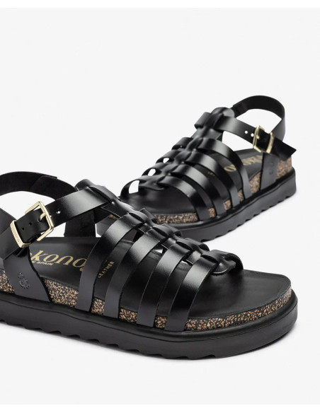 Sandalia plana - YOKONO tunez -107 - negro