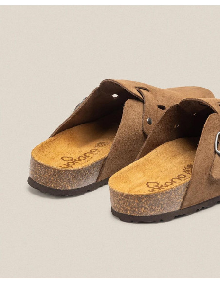 Zueco bio serraje hebilla - YOKONO ZUECO-599 - marrón