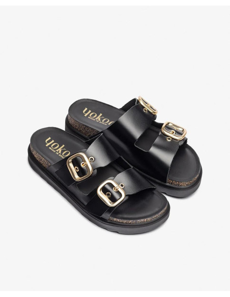 Sandalia de plataforma  - YOKONO tunez-130 - negro