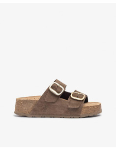 sandalia Bio plataforma - YOKONO WIWI-003 - marrón